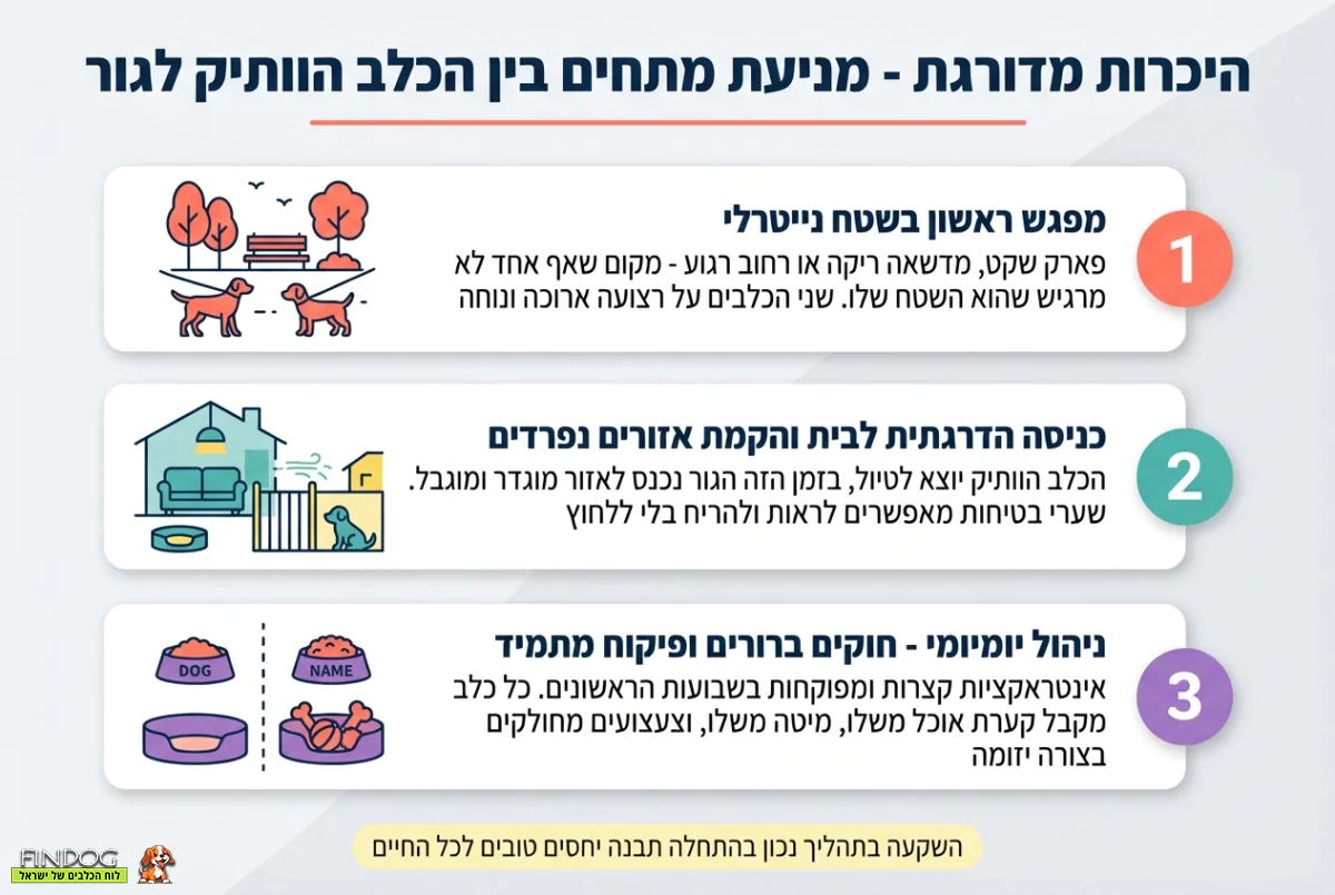 האם להביא גור כלבים לכלב המבוגר שלנו?