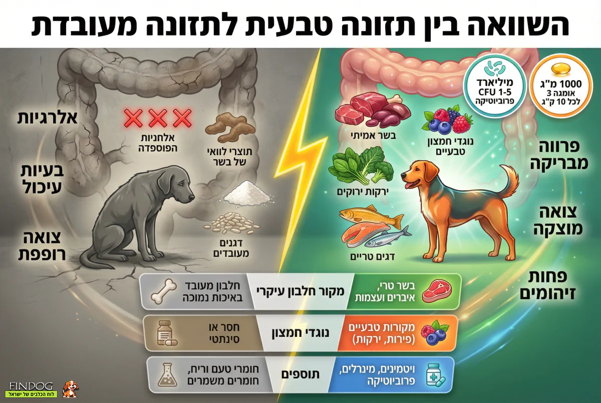 המזונות שמחזקים את מערכת החיסון של הכלב שלכם