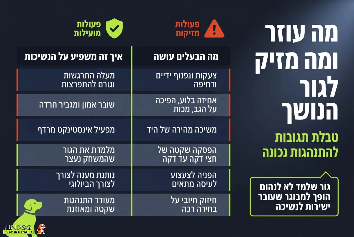 מה עוזר ומה מזיק לגור הנושך