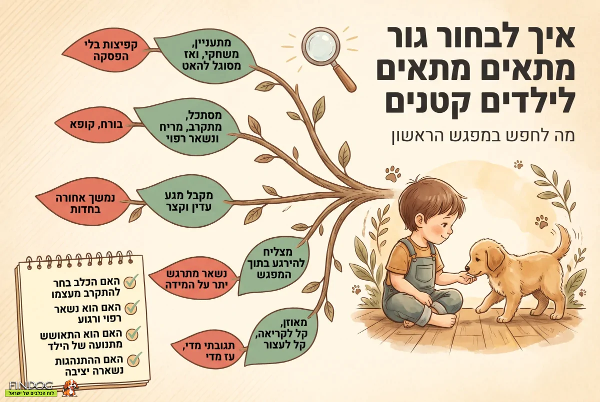 איך לבחור גור מתאים לילדים קטנים