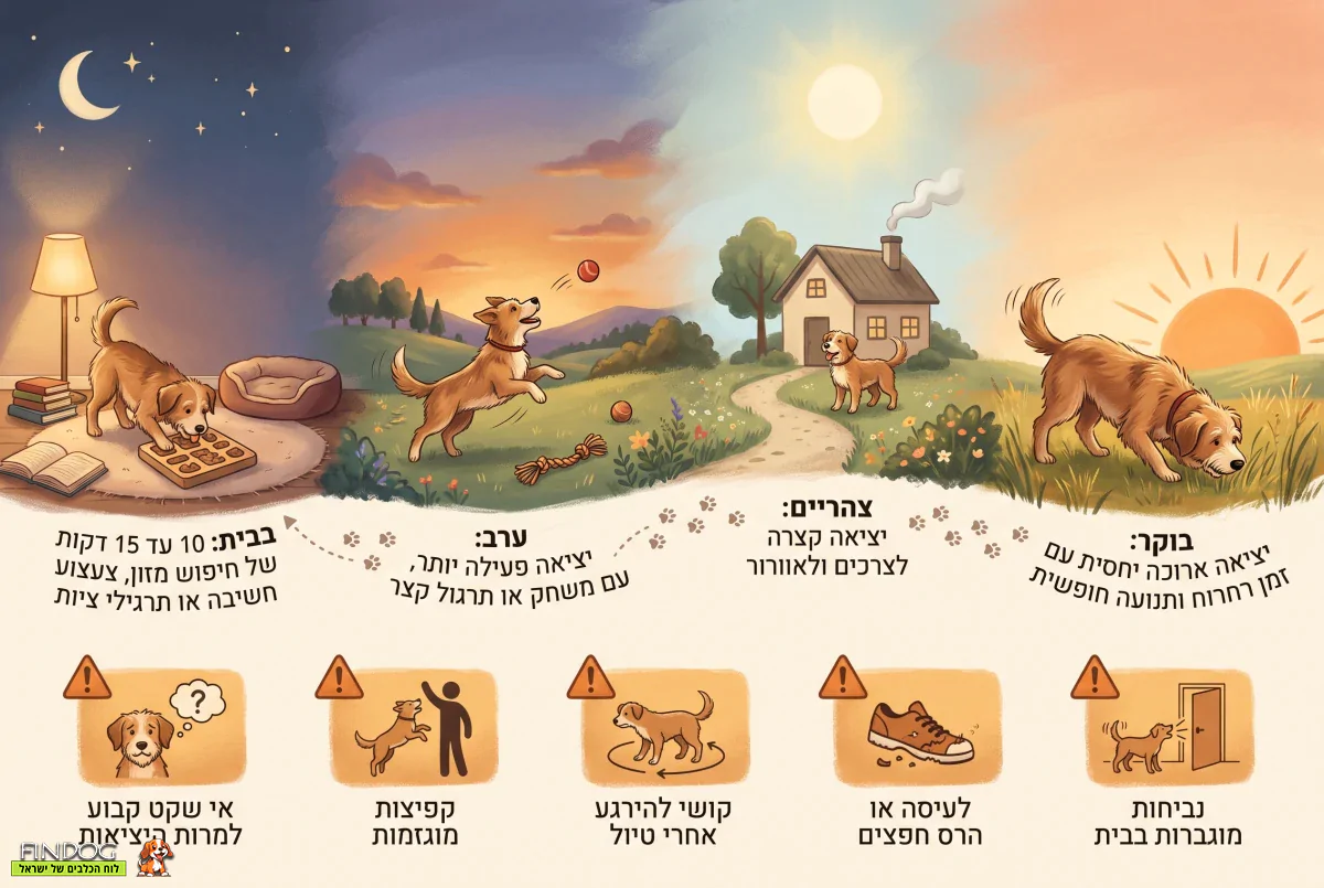 לוח זמנים - הליכות של כלב