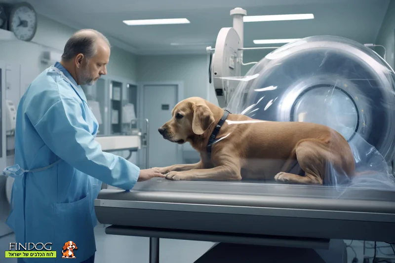 כלב בבדיקה רפואית